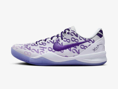 Kobe 8 Protro White "Court Purple" Basketball Shoes for Men