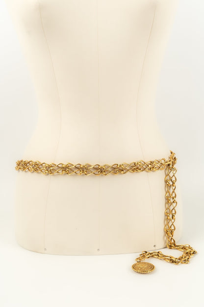 Ceinture dorée Chanel 1980s