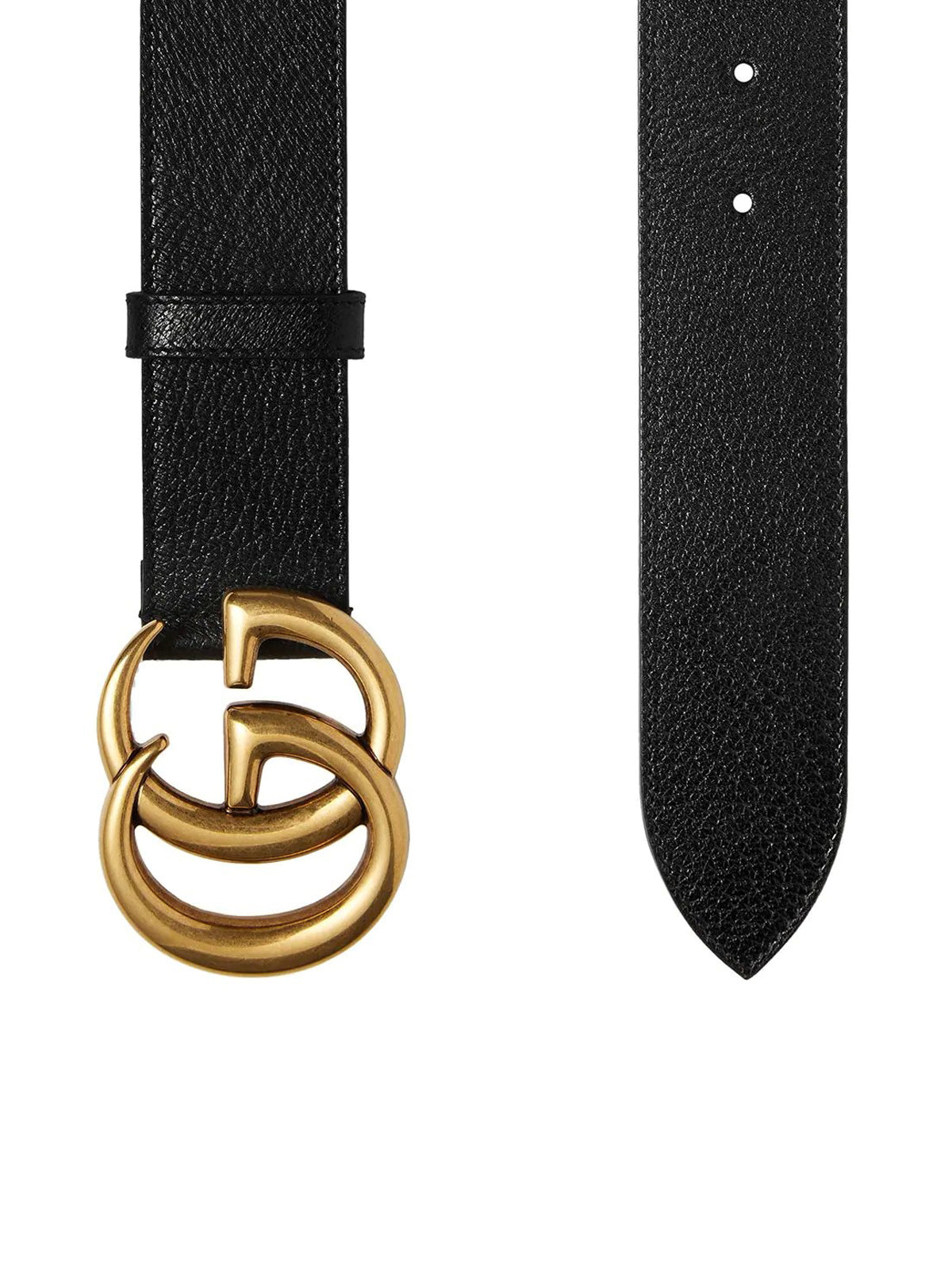 Leather belt with 4cm GG buckle.