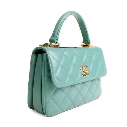 Chanel Agneau Quilted Lambskin Coco Handle w/ Gold Hardware