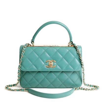 Chanel Agneau Quilted Lambskin Coco Handle w/ Gold Hardware