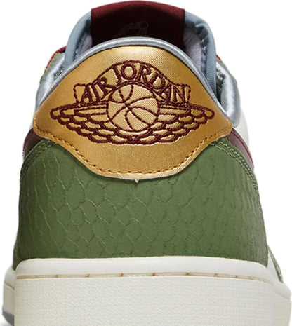 Air Jordan 1 Retro Low OG 'Year of the Dragon' Oil Green Sneakers for Men