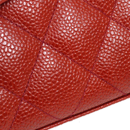 CHANEL 1991-1994 Red Caviar Shoulder Bag