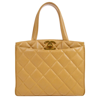 CHANEL 1994-1996 Beige Caviar Tote Bag 