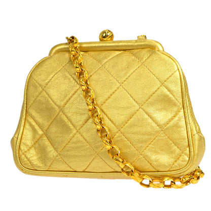 CHANEL 1989-1991 Diamond Kissklock Shoulder Bag 