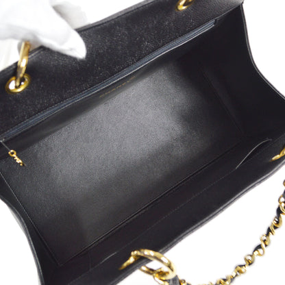 CHANEL 1994-1996 Chain Tote Bag Black Caviar 