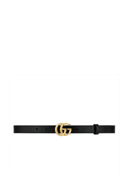 Leather belt with GG buckle 2CM.