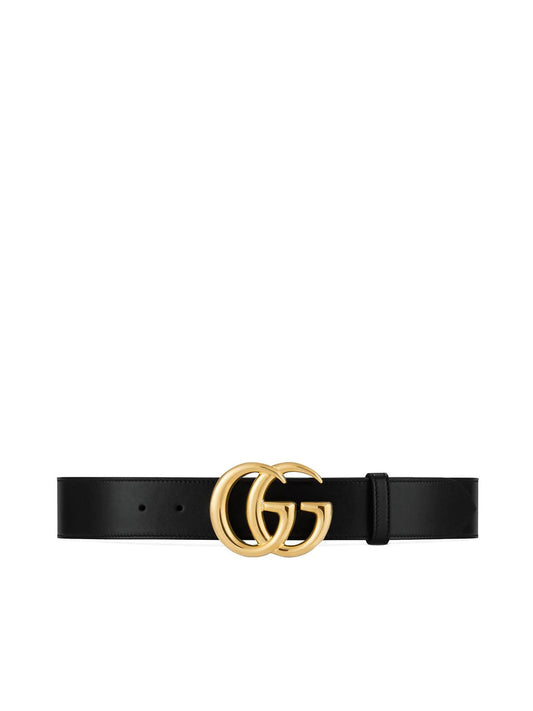 Leather belt with GG buckle 4 CM