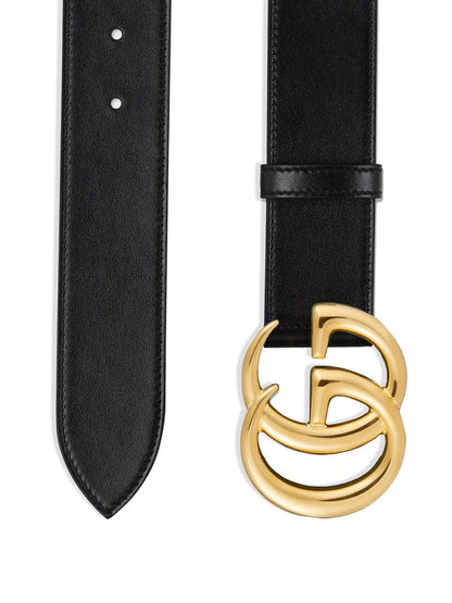 Leather belt with GG buckle 4 CM