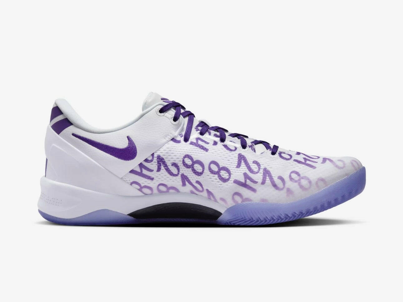 Kobe 8 Protro White "Court Purple" Basketball Shoes for Men