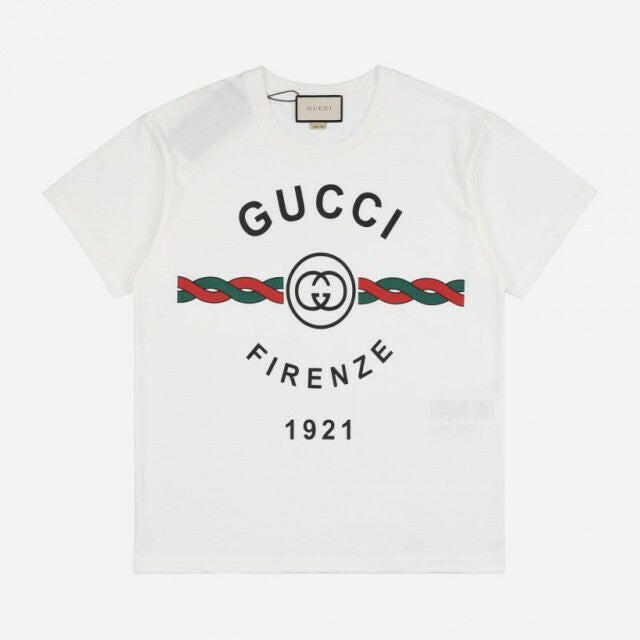 GUCCI "FIRENZE 1921" WHITE T-SHIRTS SS COLLECTION 2022