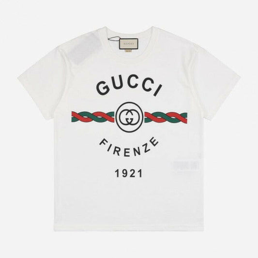 GUCCI "FIRENZE 1921" WHITE T-SHIRTS SS COLLECTION 2022