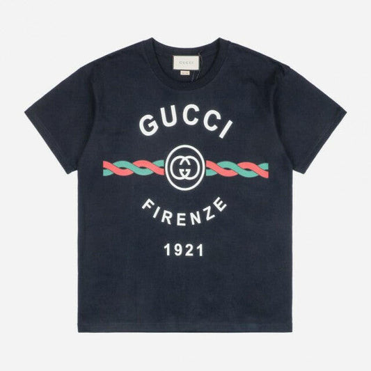 GUCCI "FIRENZE 1921" BLACK T-SHIRTS SS COLLECTION 2022