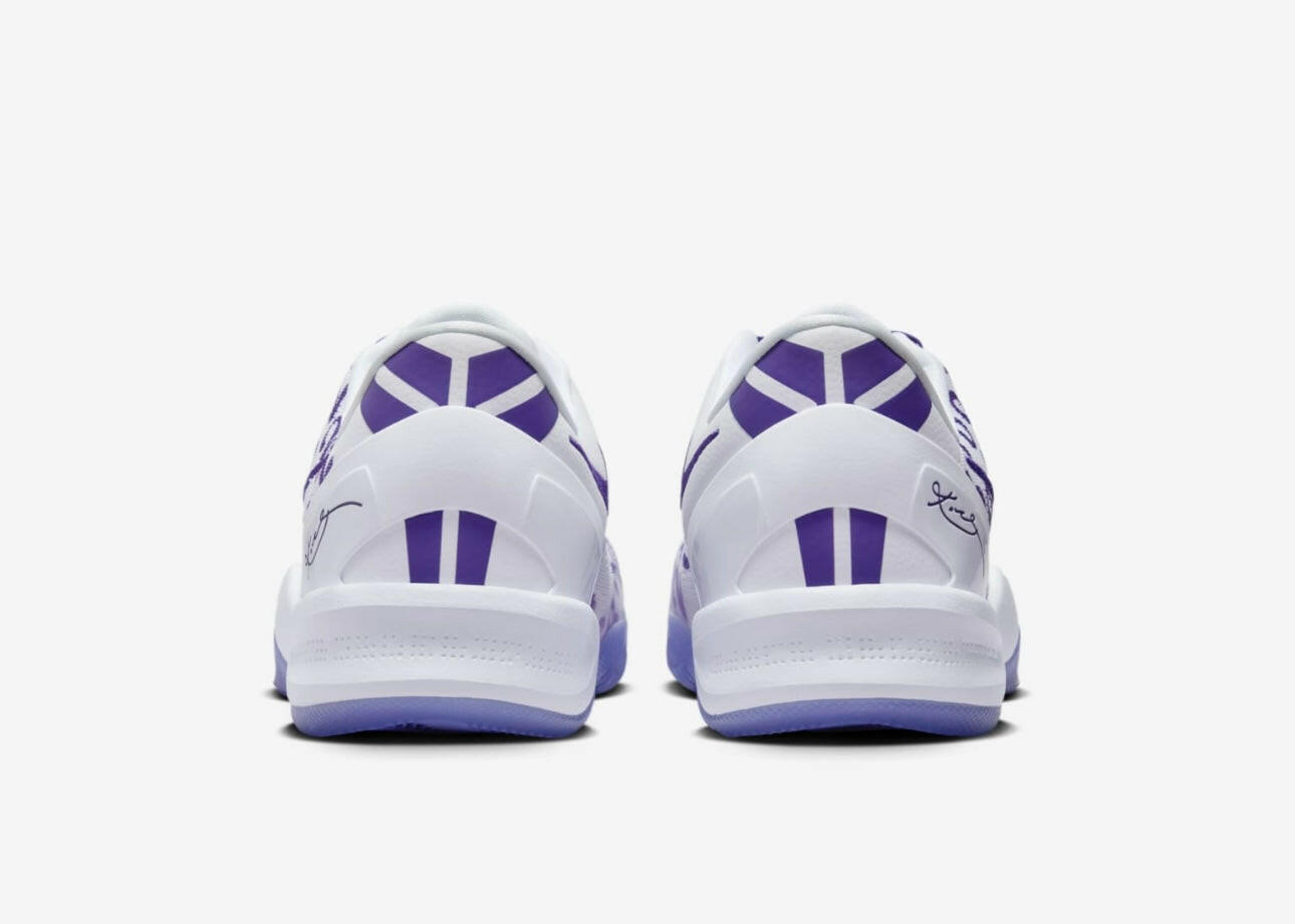 Kobe 8 Protro White "Court Purple" Basketball Shoes for Men