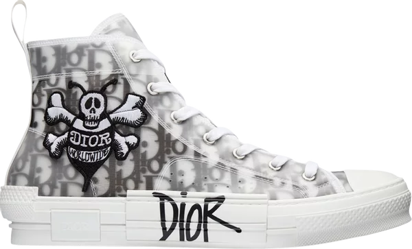 Dior And Shawn B23 High Top Bee Embroidery Shoes for Unisex