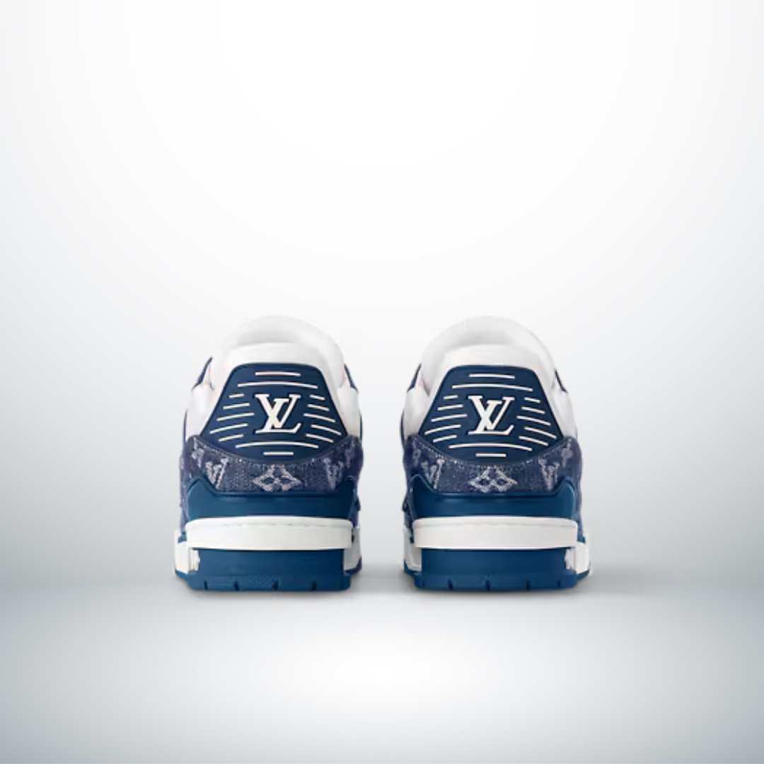 TRAINER MONOGRAM DENIM WHITE BLUE