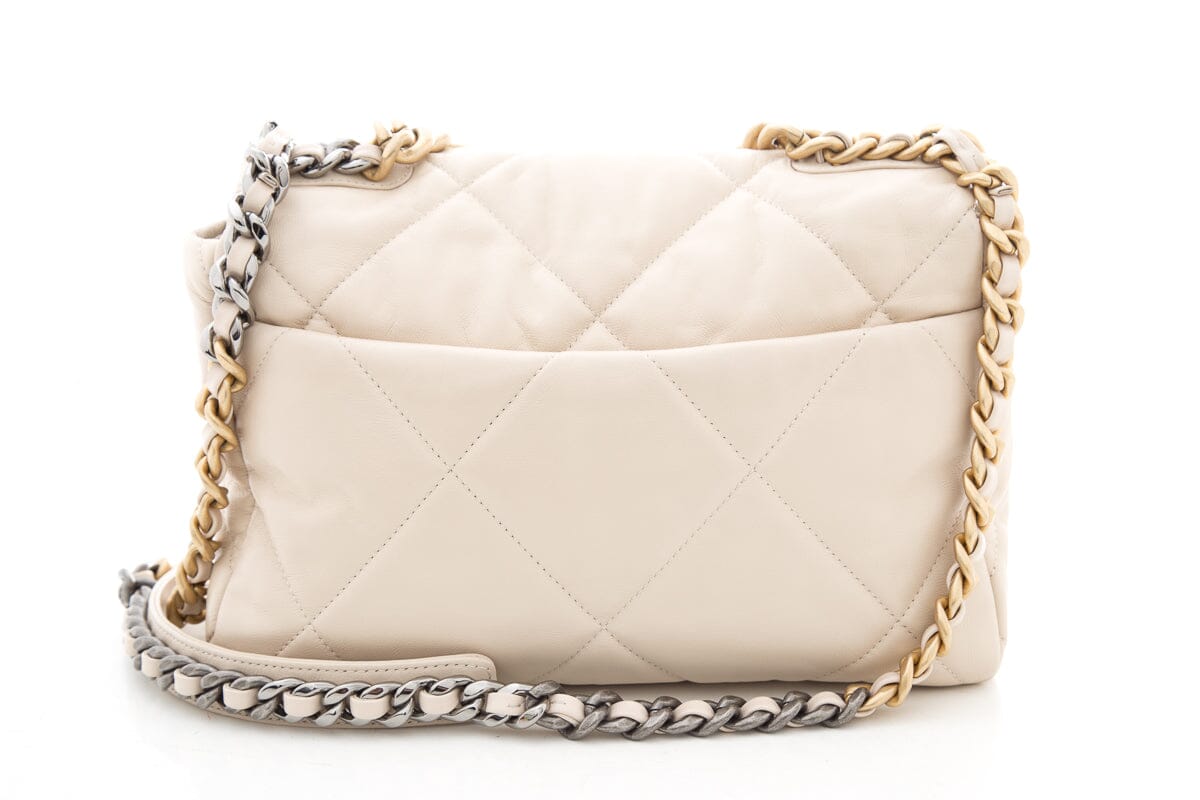 Chanel 19 Large Light Beige Handbag