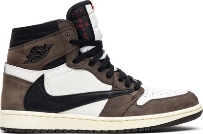 Travis Scott x Air Jordan 1 Retro High OG SP Sail Dark 'Mocha' Sneakers for Men