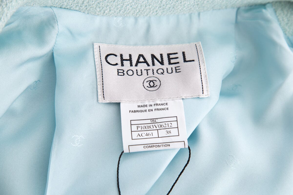 Chanel Baby Blue Jacket SZ 38