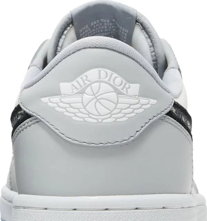 Dior x Air Jordan 1 Low "Wolf Gray Sail Photon Dust White" Sneakers for Men