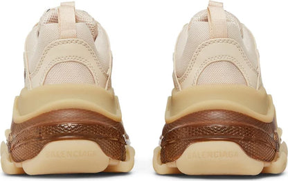 Balenciaga Triple S Clear Sole Crystal Beige Nude Sneakers for Women