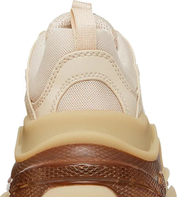 Balenciaga Triple S Clear Sole Crystal Beige Nude Sneakers for Women