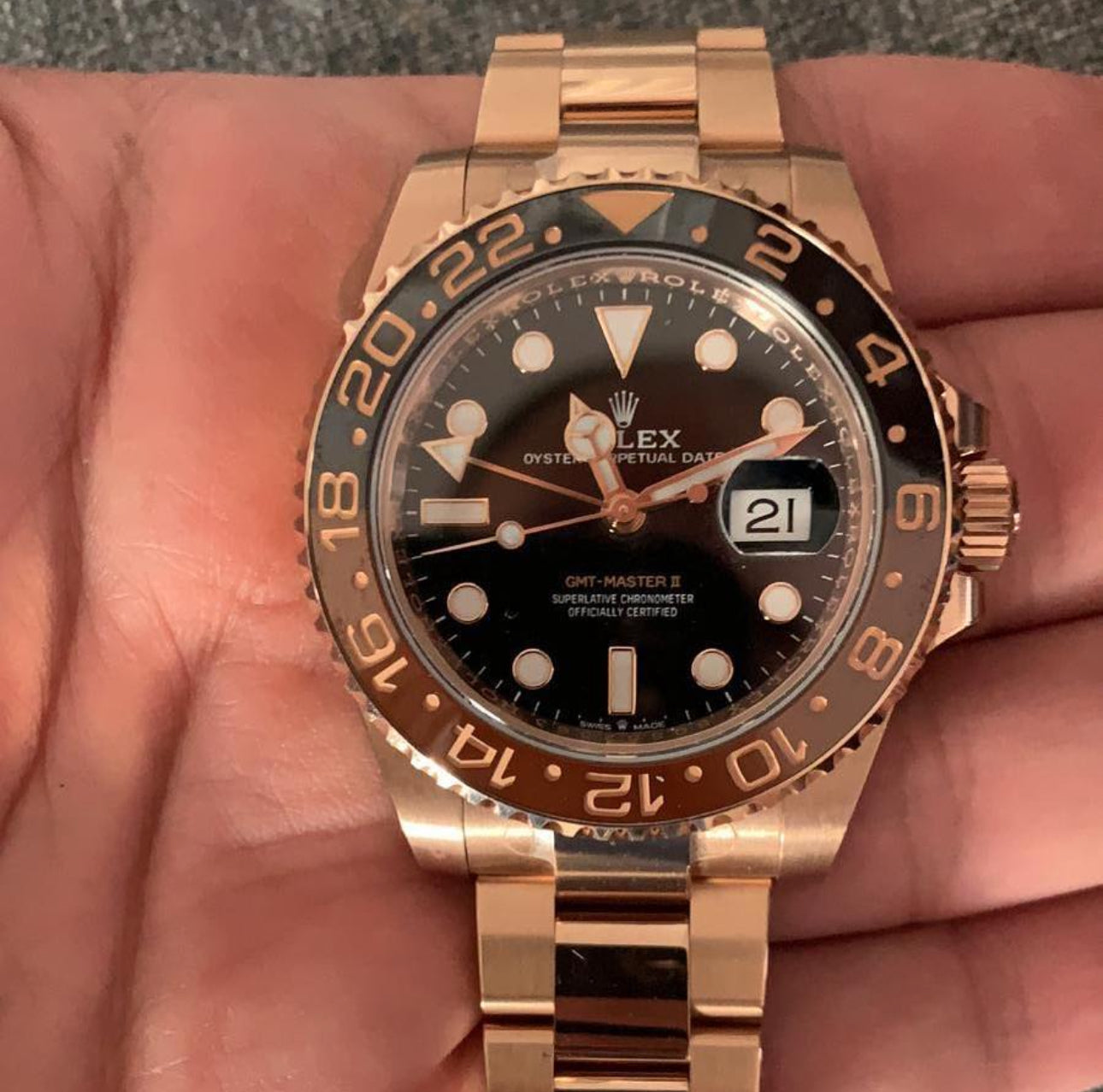 GMT MASTER II "ROOT-BEER" ROSE'