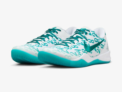 Kobe 8 Protro White "Radiant Emerald" Basketball Shoes for Men