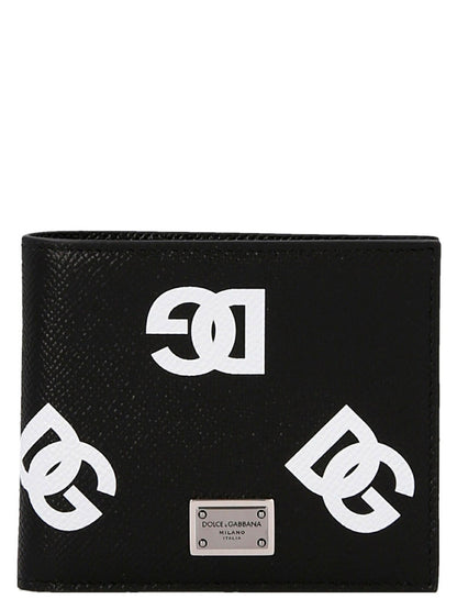 Logo Leather Wallet Wallet White/Black