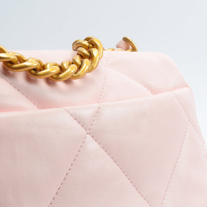 CHANEL 19 Flap Quilted Medium Pink 