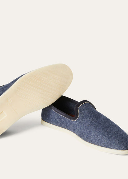 Mocassini Venice Walk in Cotone Blu Uomo