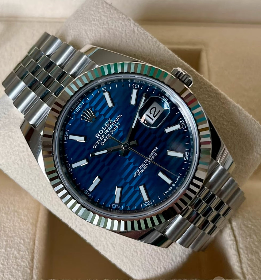 DATEJUST JUBILEE FLUTED BLUE MOTIF