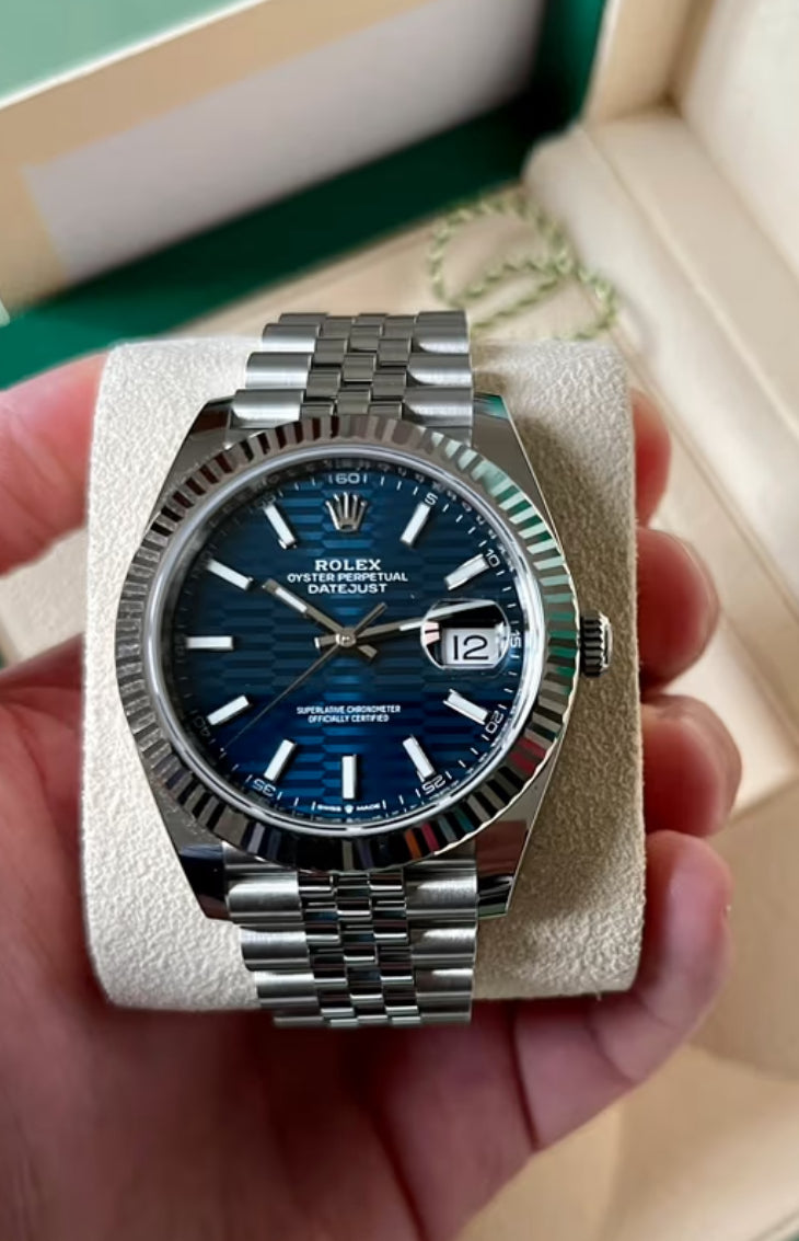 DATEJUST JUBILEE FLUTED BLUE MOTIF