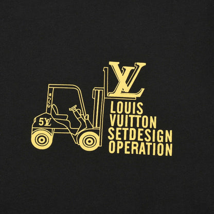 LV Designed "LV Set Design Operation" Black T-shirt