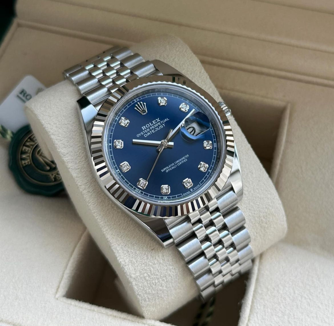 DATEJUST JUBILEE OCEAN BLU DIAMOND