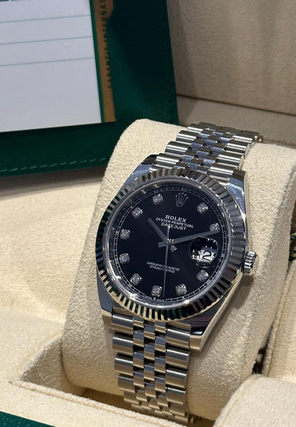 DATEJUST JUBILEE BLACK DIAL DIAMOND