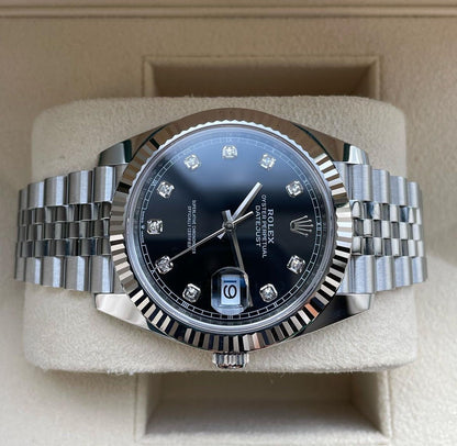 DATEJUST JUBILEE BLACK DIAL DIAMOND