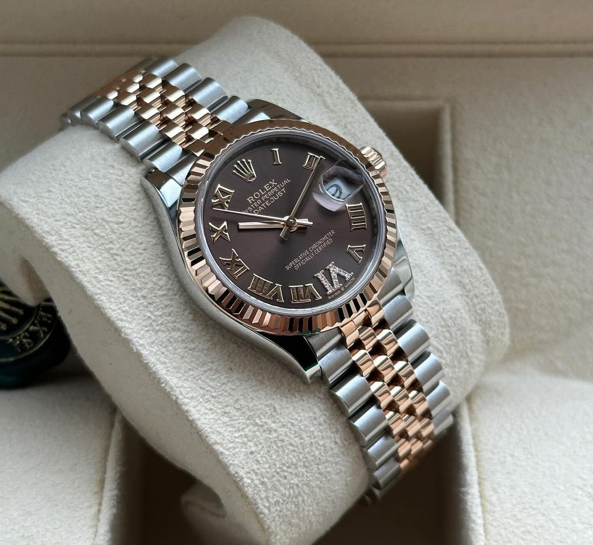 DATEJUST JUBILEE GOLD CHOCOLATE ROMAN