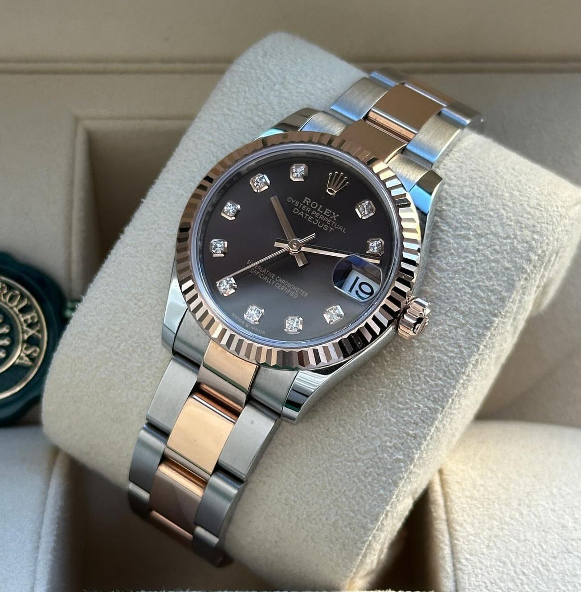 DATEJUST OYSTER CHOCOLATE ROSE' GOLD