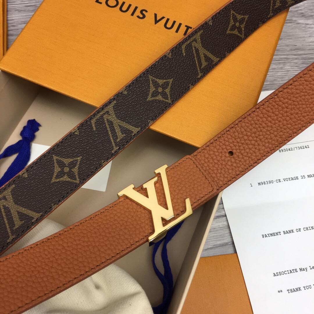 LV BELT LV INITIALES 30 MM REVERSIBLE