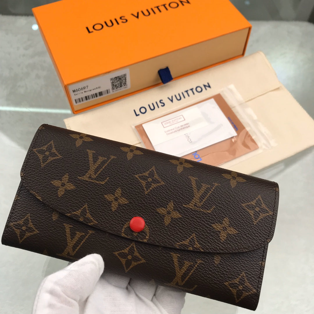 LV EMILIE RED WALLET