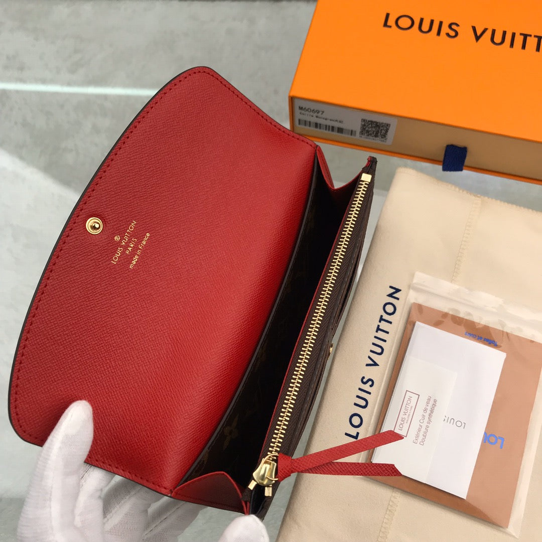 LV EMILIE RED WALLET