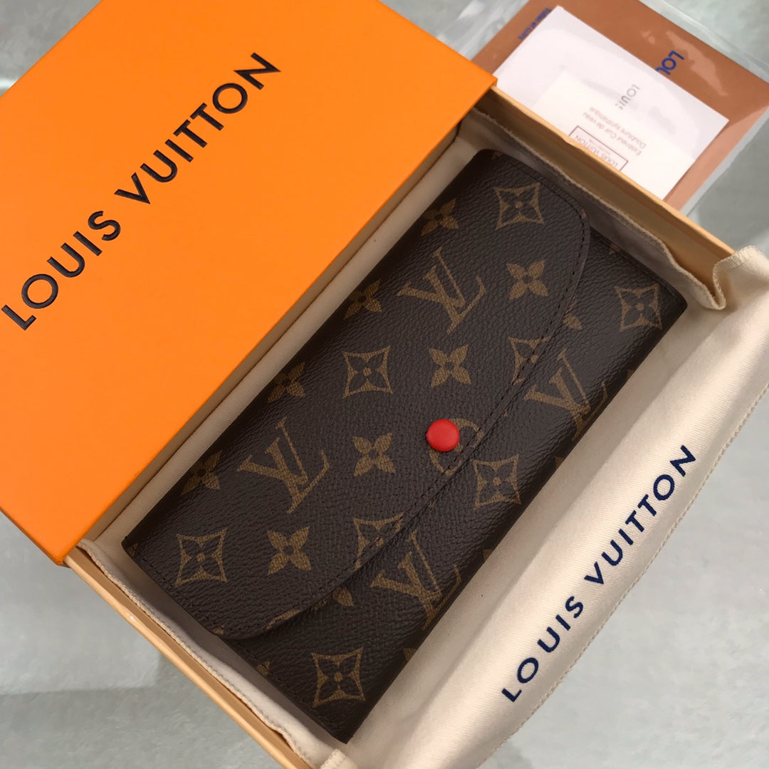 LV EMILIE RED WALLET