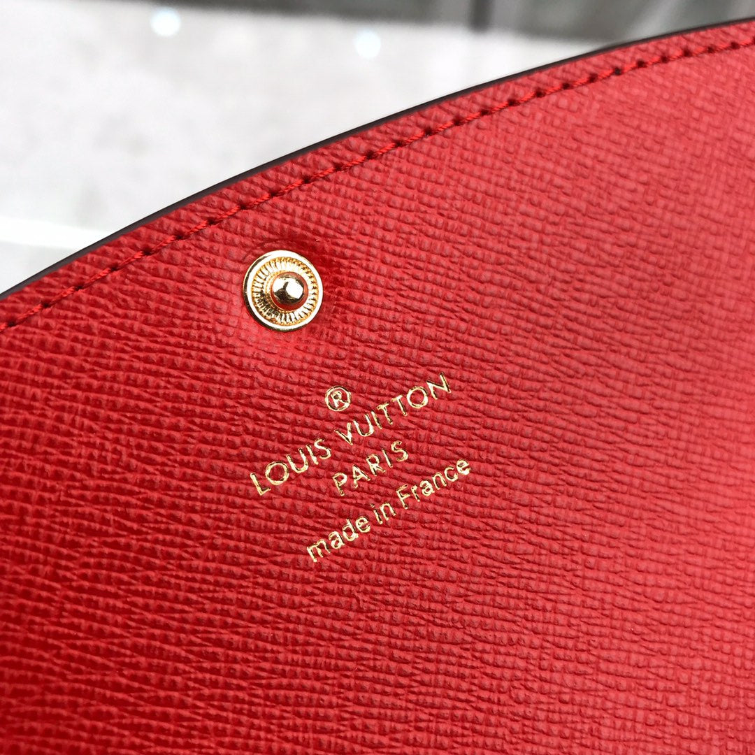 LV EMILIE RED WALLET