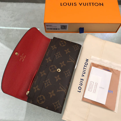 LV EMILIE RED WALLET