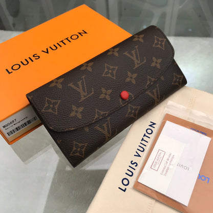 LV EMILIE RED WALLET