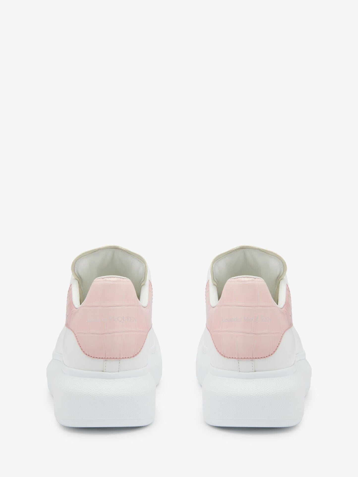 Oversize Sneaker in Pink White Crocodile