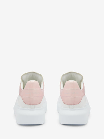 Oversize Sneaker in Pink White Crocodile