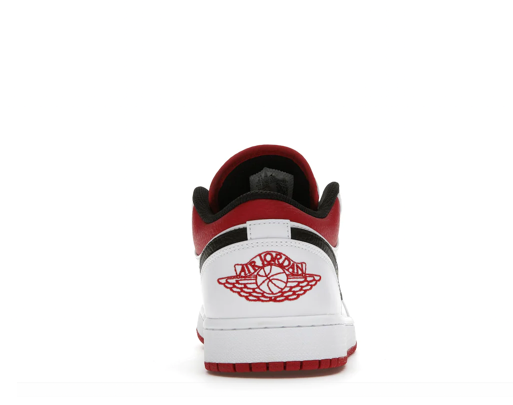 Jordan 1 Low White University Red Black 