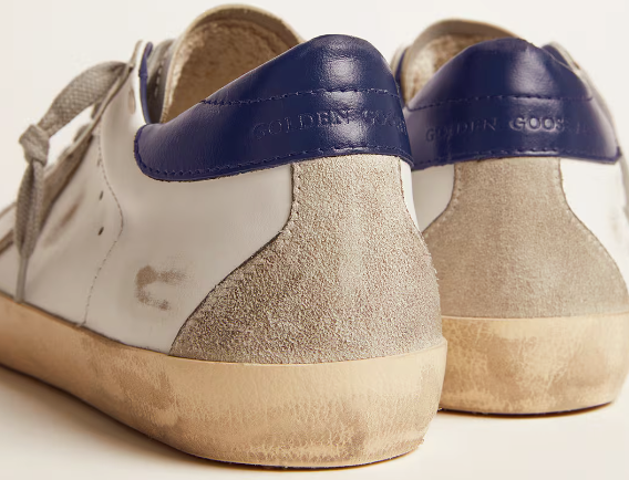 Super-Star con stella in suede e talloncino blu